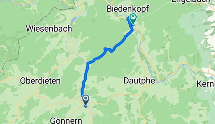 Route nach Georg-Kramer-Straße, Biedenkopf