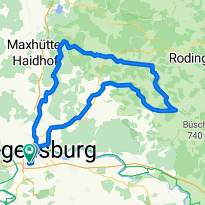 Route in Regensburg