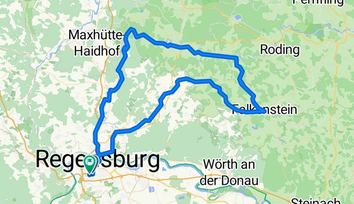 Route in Regensburg