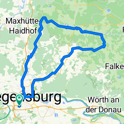 Route in Regensburg
