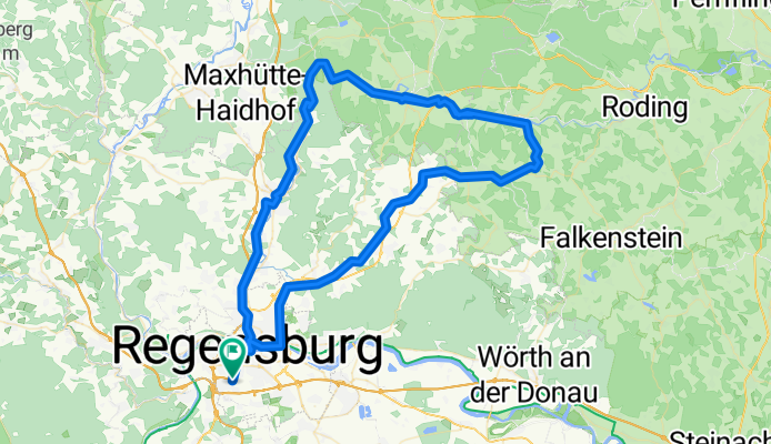 Route in Regensburg