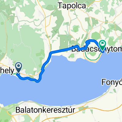 Kossuth Lajos utca, Gyenesdiás - Vasút utca, Badacsonytomaj