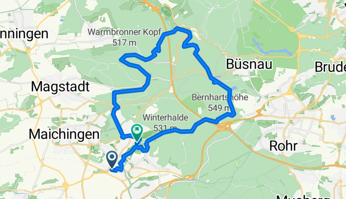 Route in Sindelfingen