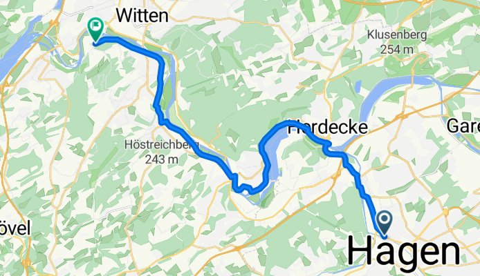 Am Hauptbahnhof, Hagen nach Muttentalstraße, Witten