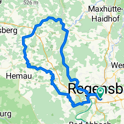 Route in Regensburg