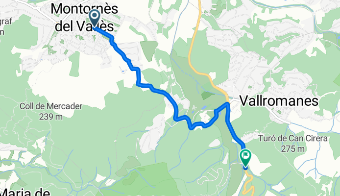 Carrer d'Anselm Clavé, Montornès del Vallès nach Carretera de Granollers Alameda Masnou, Vallromanes