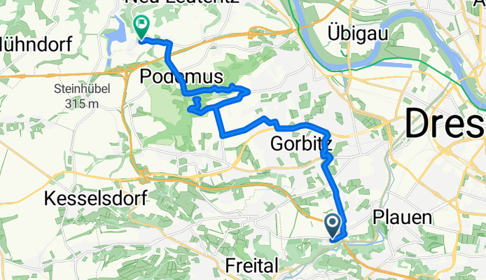 Kohlgraben, Dresden nach Rennersdorfer Hauptstraße, Dresden