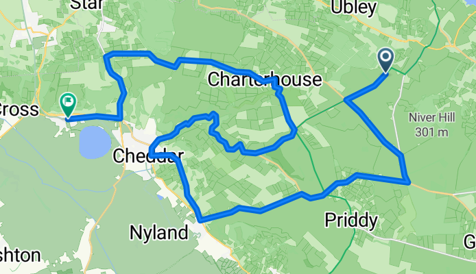 Cheddar Road, Bristol to The Square, Axbridge