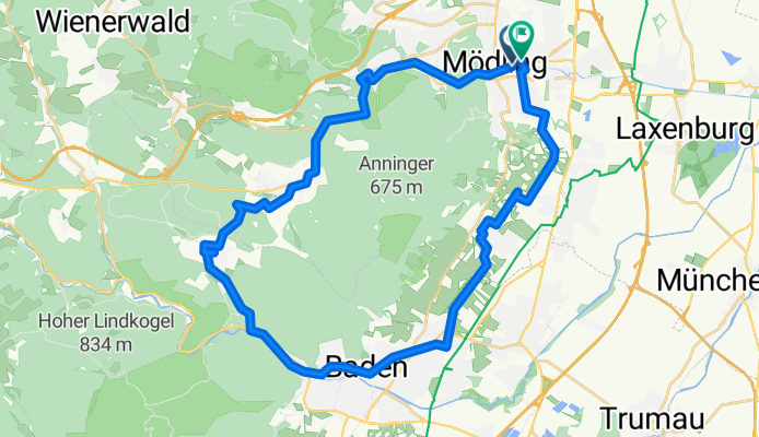 Mödling Gaaden Baden Weinstrasse nach Mödling