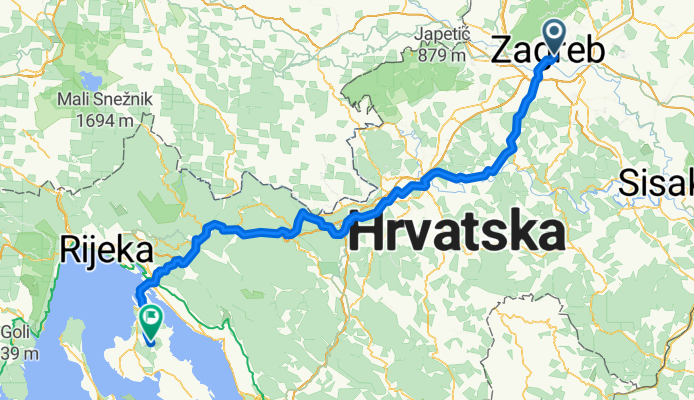 Zavrtnica, Zagreb to Kras fast