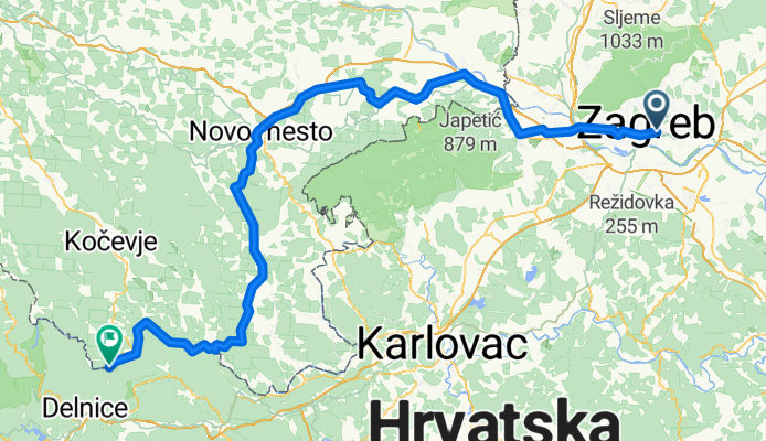 Zagreb - Centar - Črnomelj