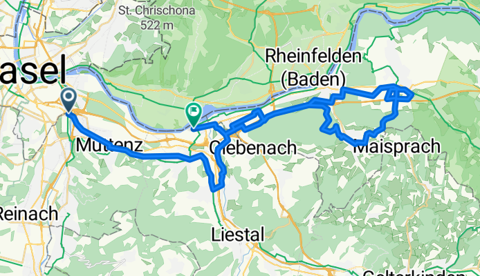 St. Jakobs-Strasse, Basel nach Netzibodenstrasse, Pratteln