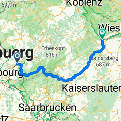 Rue Auguste Hansen, Wasserbillig à Bürgermeister-Franz-Neff-Platz, Bingen am Rhein