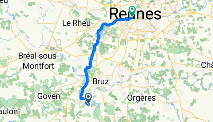 Les Barres, Guichen nach Pont de la Mission, Rennes