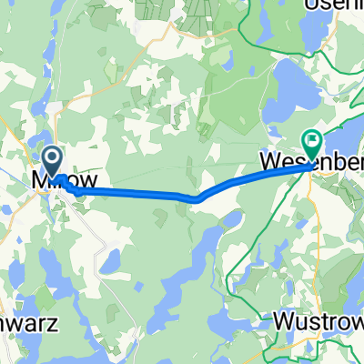 Mirow, Mirow nach Bahnhofstraße, Wesenberg