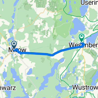 Mirow, Mirow nach Bahnhofstraße, Wesenberg