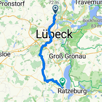 1. Etappe - von Bad Schwartau über Krummesse /Berkenthin nach Einhaus