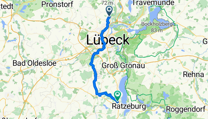 1. Etappe - von Bad Schwartau über Krummesse /Berkenthin nach Einhaus