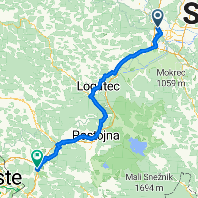 Prušnikova Ulica to Kraška cesta
