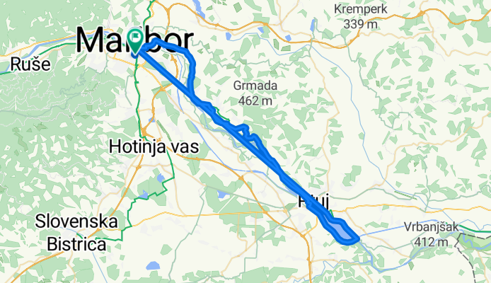 Plečnikova ulica, Maribor to Plečnikova ulica, Maribor