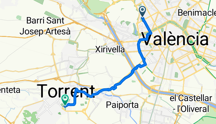 Avinguda del Mestre Rodrigo, València a Raval ZV Parc Central Dotacione, Torrent