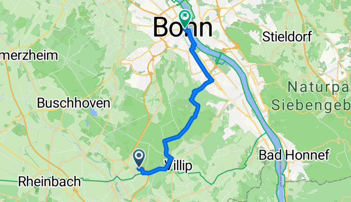 Haselweg, Meckenheim nach Friedrichstraße, Bonn