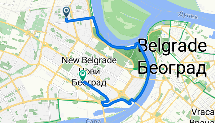 Route in Belgrade