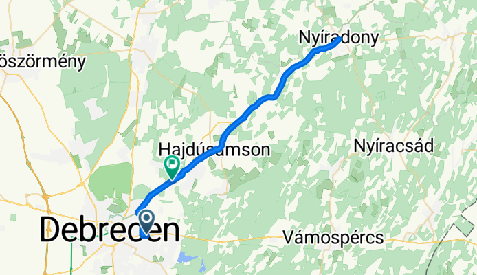 Nyíradony 59 km (leállt a rögzítés)