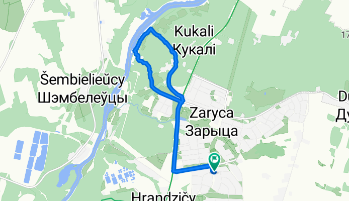 Праздничная улица, Гродно до Праздничная улица, Гродно