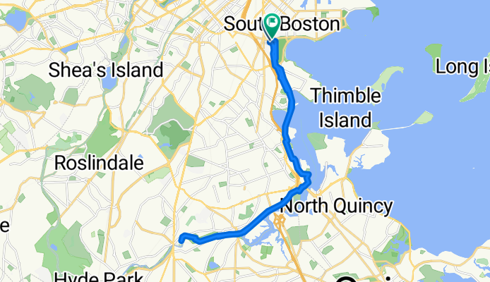 Carpenter St, Boston to Rogers St, Boston