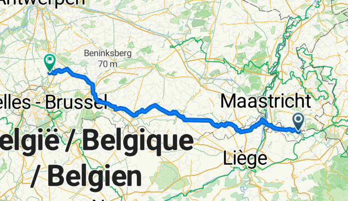 Vanaf Teuven naar Eppegem 137KM