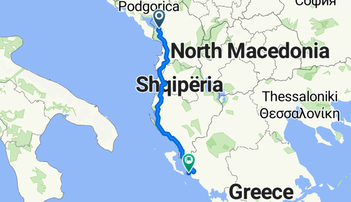 Von Shkodra bis Igoumenitsa