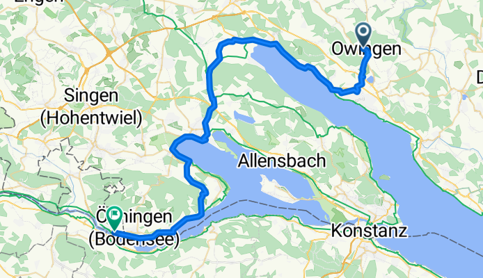 Bernhard-Endres-Weg, Owingen nach Oberstadt, Stein am Rhein