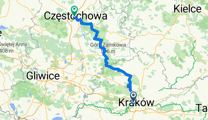 Kołowa, Kraków do Jasna Góra, Częstochowa
