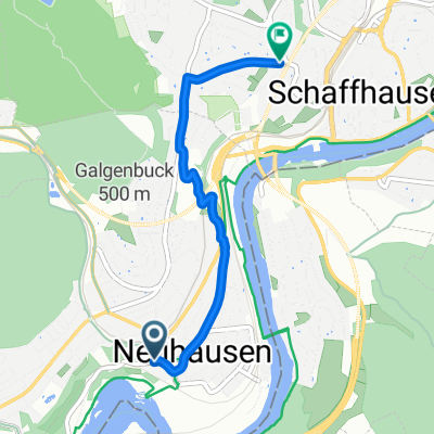 Rheinfallstrasse, Neuhausen am Rheinfall nach Steigstrasse, Schaffhausen