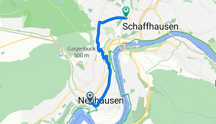 Rheinfallstrasse, Neuhausen am Rheinfall nach Steigstrasse, Schaffhausen