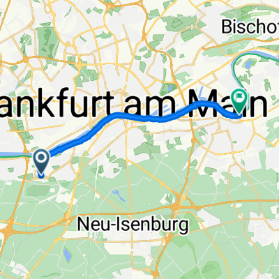 Lyoner Straße, Frankfurt am Main nach Mainstraße, Offenbach am Main
