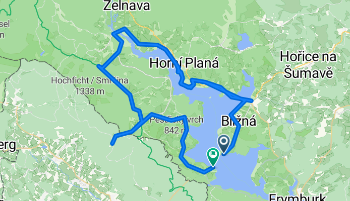 Route nach Kyselov-Dolní Vltavice