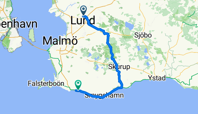 Bardisangränden, Lund nach Trelleborg