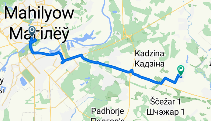 Первомайская улица, Могилев до Солнечная улица, Кадинский
