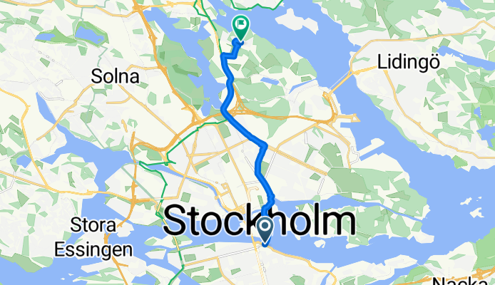 Slussbrogatan, Stockholm to Forskarbacken, Stockholm