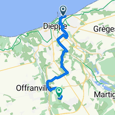 From Dieppe to Tourville-sur-Arques