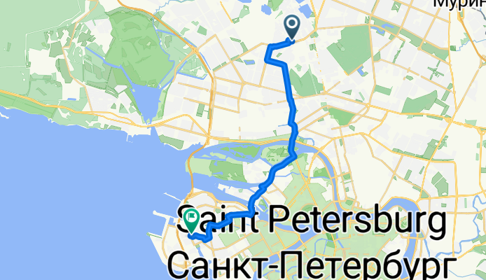 Вербная улица, Санкт-Петербург до Кораблестроителей улица, Санкт-Петербург