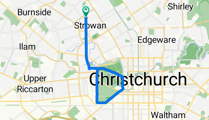 St James Ave, Christchurch to St James Ave, Christchurch