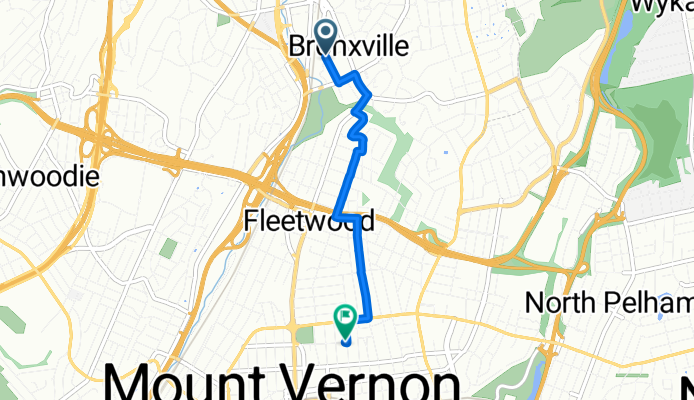 Cedar St, Bronxville to Cottage Ave, Mount Vernon