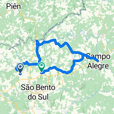 De Rua Canoinhas a Estrada Dona Francisca