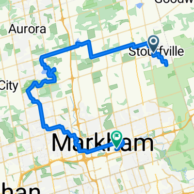 Stouffville to Unionville Via Lake Wilcox and Oak Ridges Trail