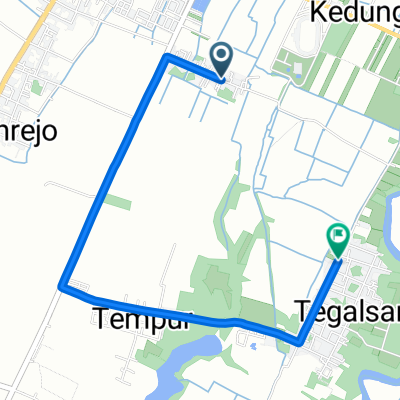 Jalan Melati Mangunrejo to Jalan Kyai Saman