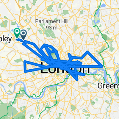 Sherrick Green Road, London to Oberman Road, London