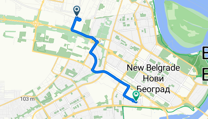 Херцеговачка, Belgrade to Jurija Gagarina, Belgrade